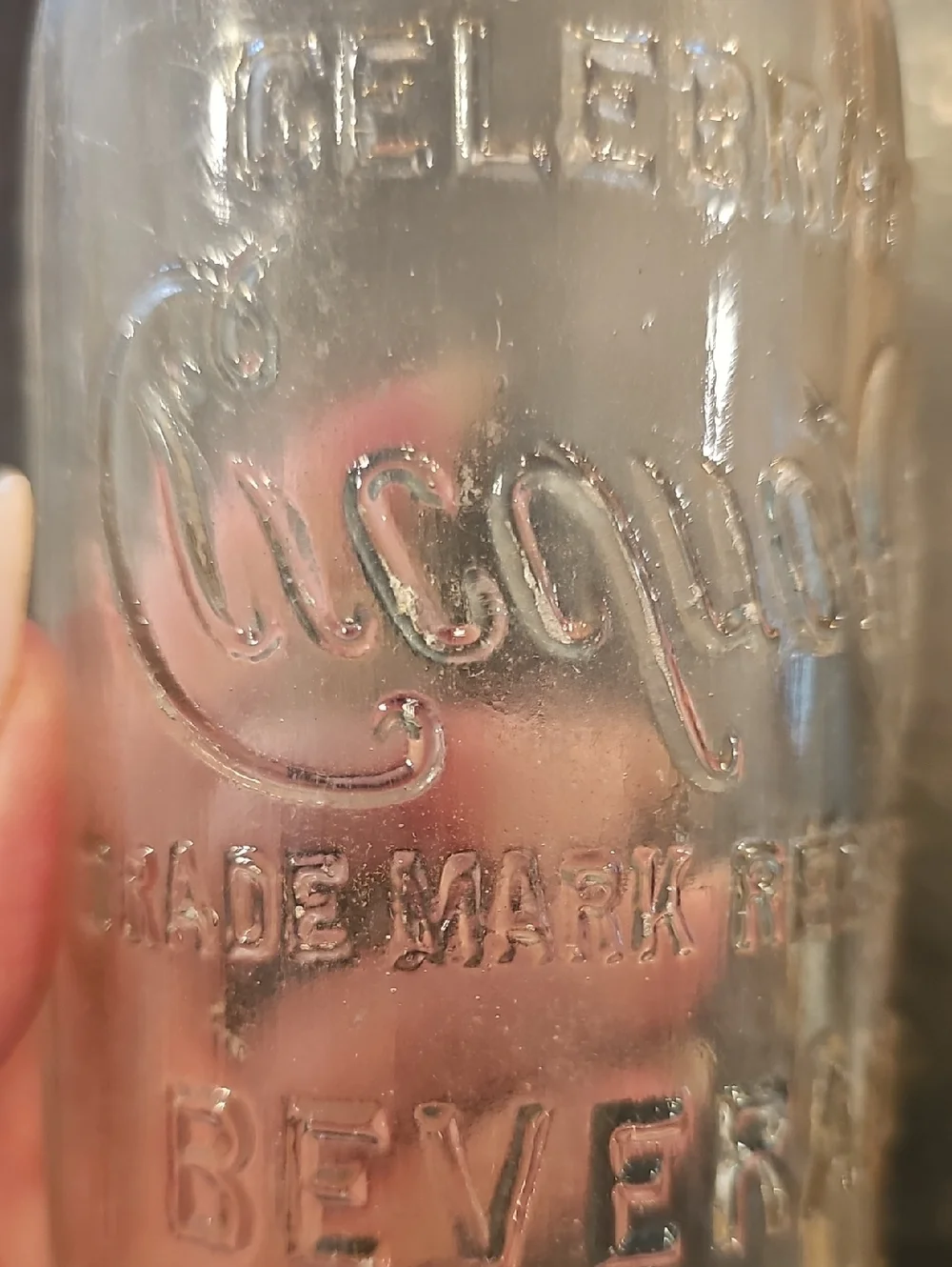 Antique 1900-1915 Clicquot-Club Clear Glass Beverage Bottle